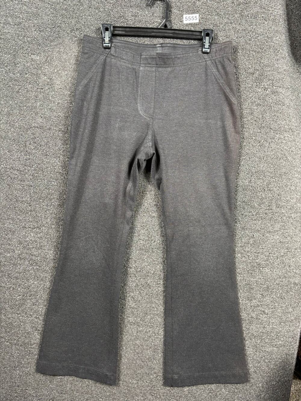Chico's Bootcut Pull-on Pants Womens Size 1 Short US 8 Gray Heathered Mid Rise